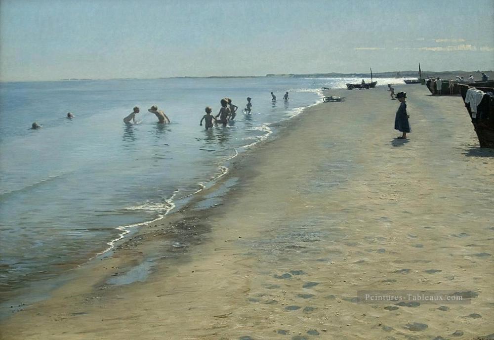 Sommerdag ved Skagens Sonderstrand 1884 Peder Severin Kroyer Peintures à l'huile